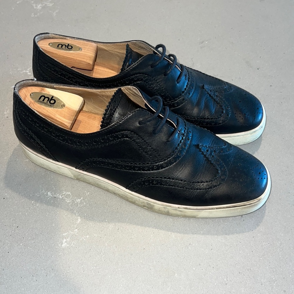 CHRISTIAN LOUBOUTIN GOLFITO FLAT LOW TOP BLACK SZ 46.5